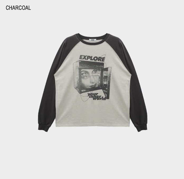 Explore raglan long sleeve t-shirt