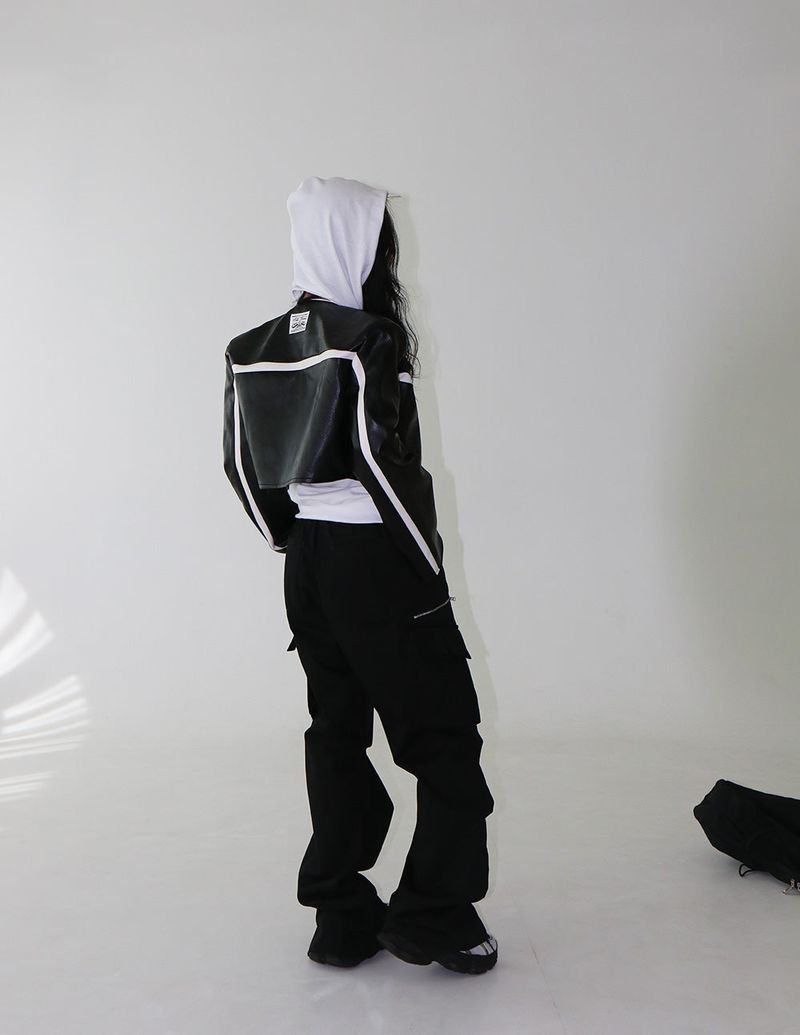 Backless Hooded Zip-Up Sleeveless