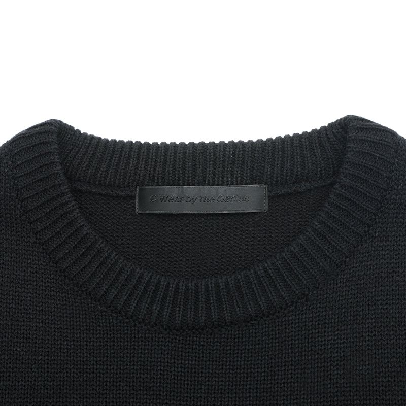 MINIMAL ROUND KNIT BLACK