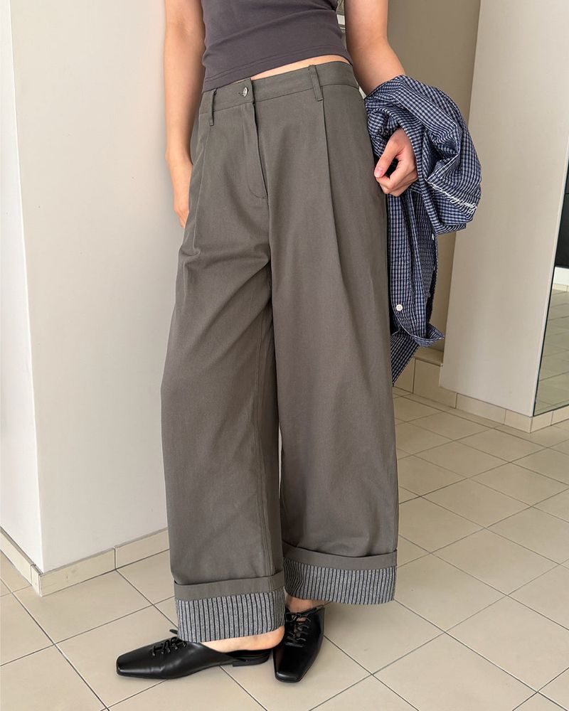 [ORIGINAL] Maple Stripe Roll-up Chino Pants