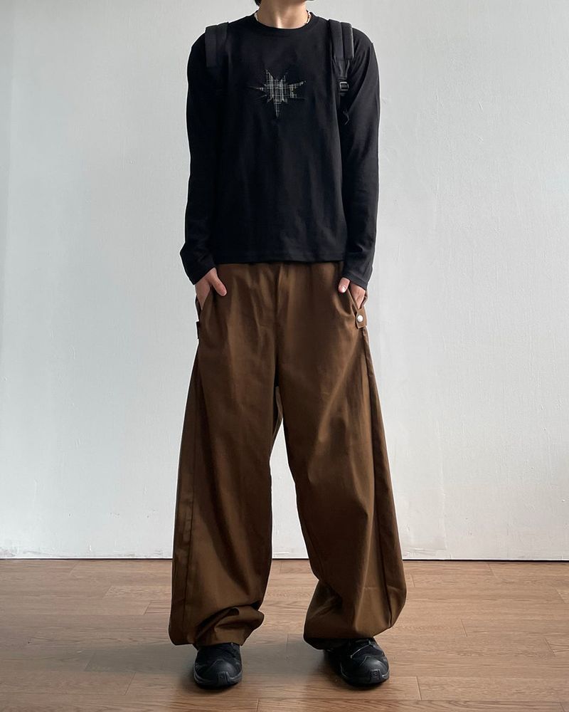 Sans Snap Cotton Pants