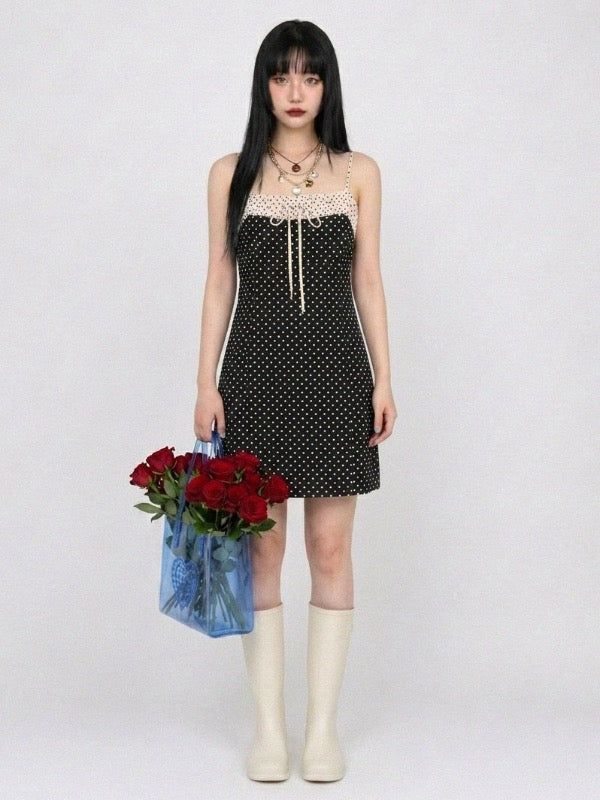 VIVIC（ビビク）の「DOT COMBI MINI DRESS（Dresses）」