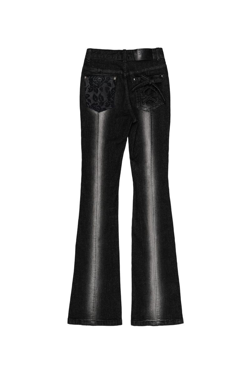 CORSET HIGHLIGHT BOOTS CUT DENIM #NOIR