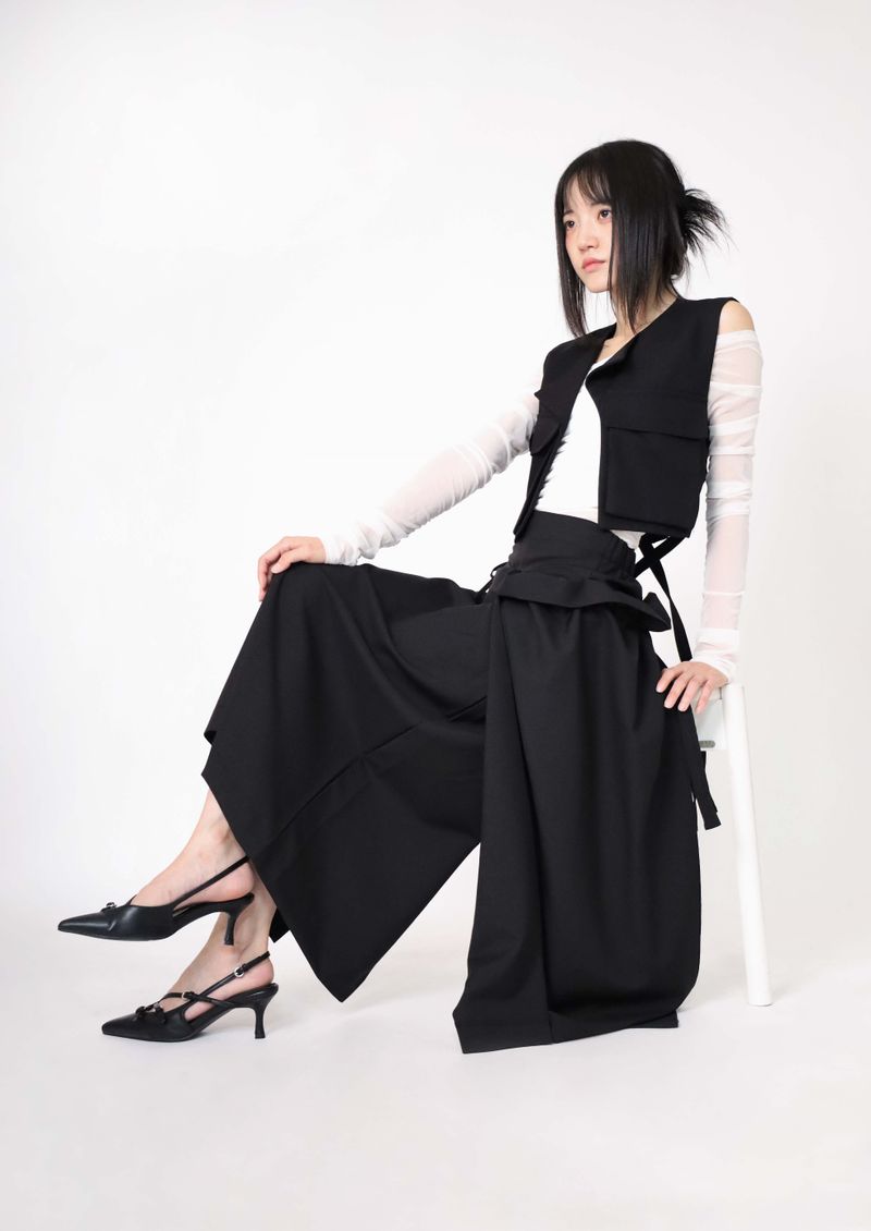 Wrinkle Layered Skirt
