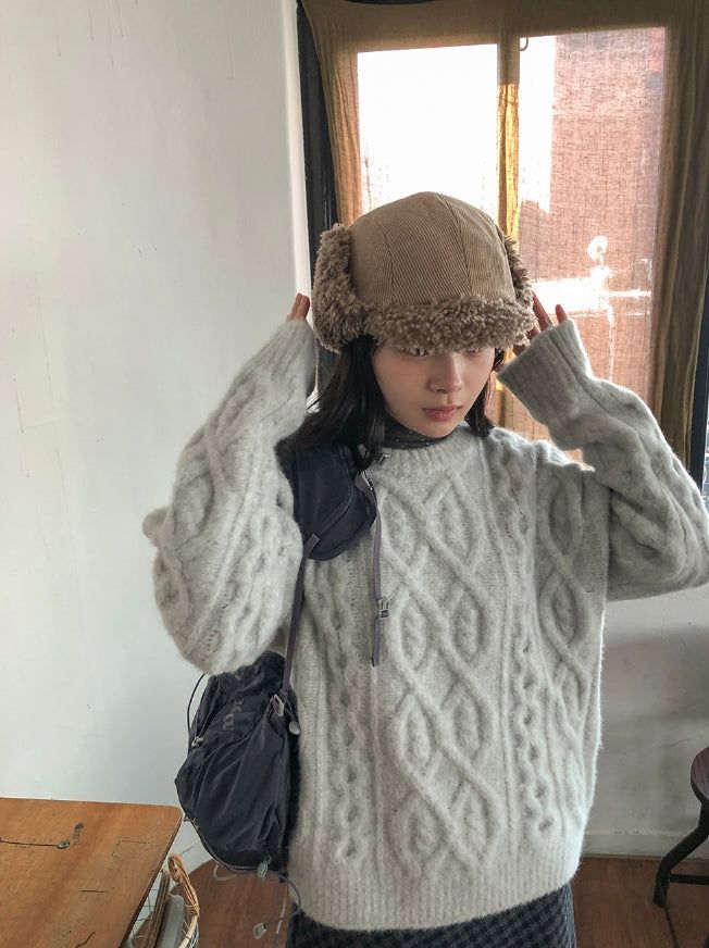 Sobum Reversible Wool Earflap Trooper Hat