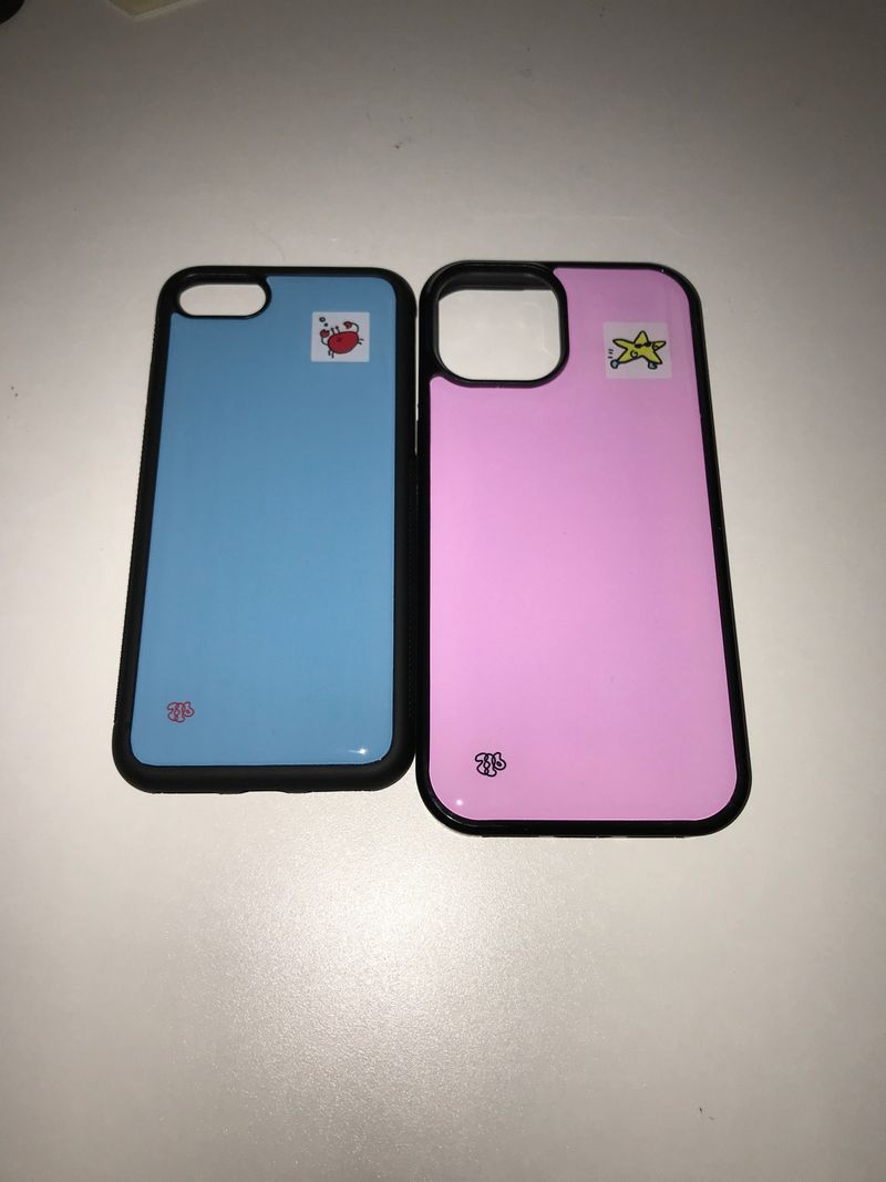 226STUDIO（226スタジオ）の「sky-blue square patch epoxy phone case（Smartphone Accessories）」