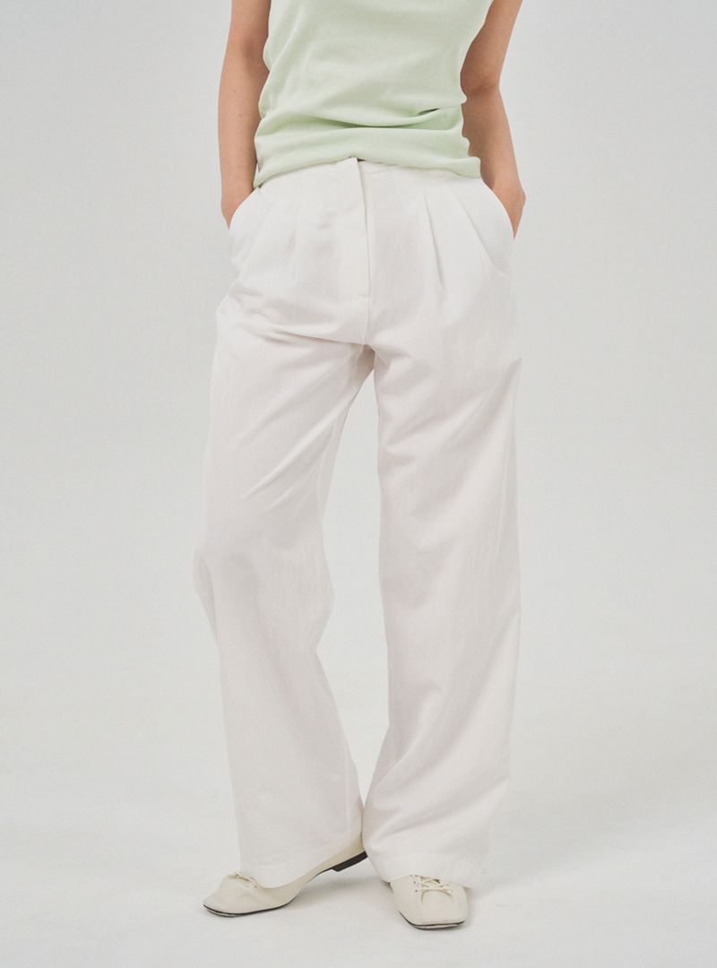 Gleam wide pants (white)