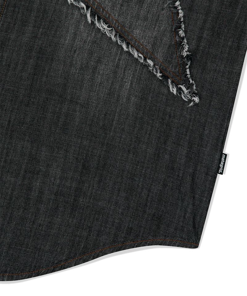 STAR RAW CUT DENIM SHIRT