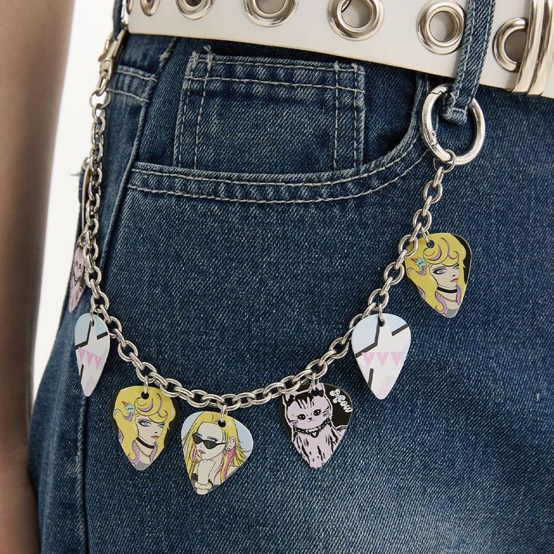 [SET] Funky Logo Two Way Pick Keyring _ Mix
