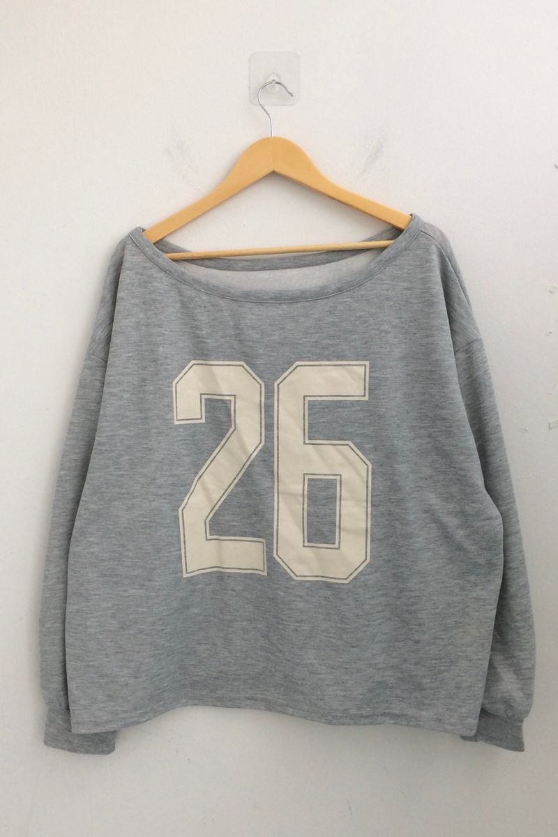 Numbering loose sweatshirt