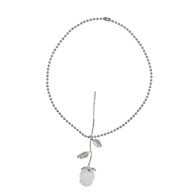 Rose drop necklace