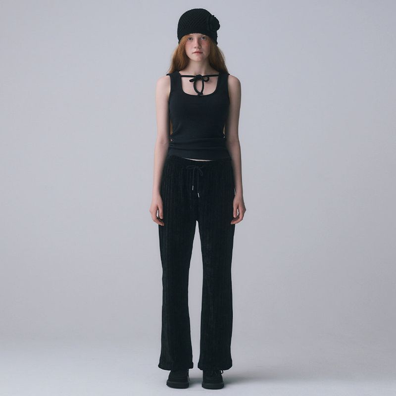 FUN FROM FUN(ファンフロムファン)の「VELOUR BANDING PANTS, BLACK(Pants)」