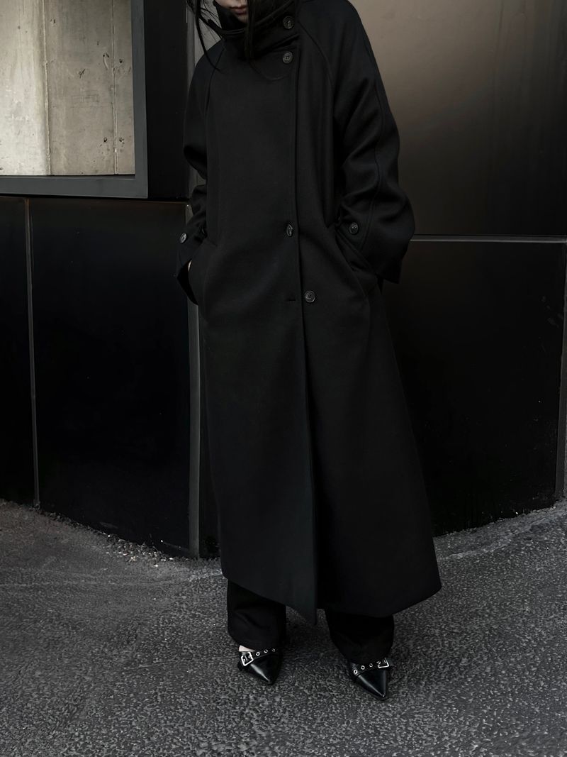 city high neck long coat (2color)