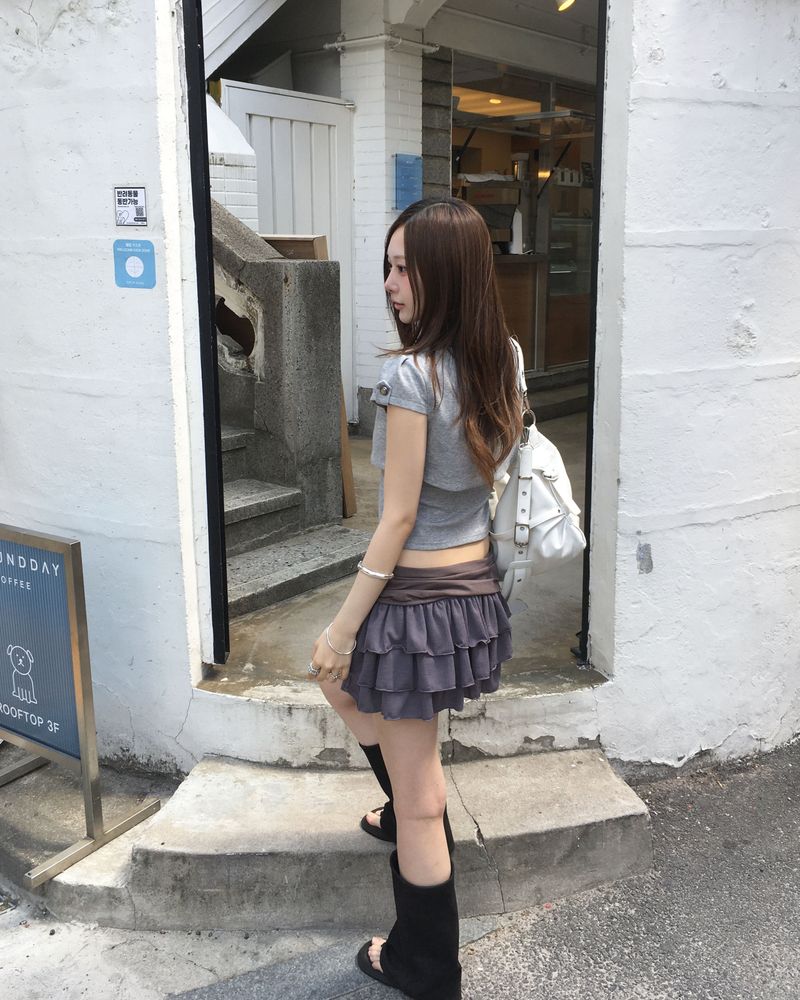 D ring shirring skirt