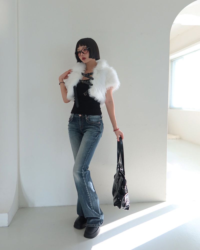 F/W inner napping slim fit sleeveless shirt