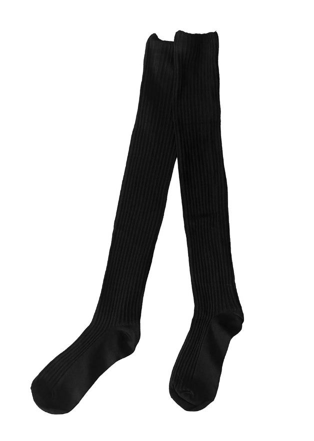 Basic Rib Long Knee Socks