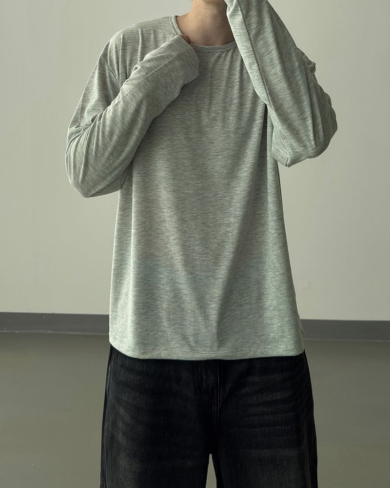 Silky Basic Layered Long Sleeve T-Shirt