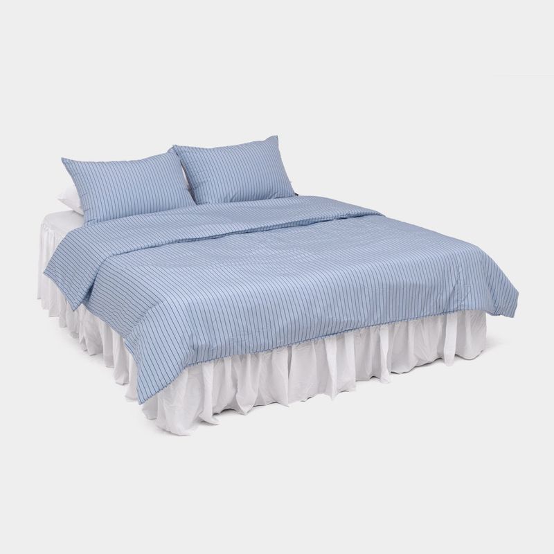 dormor(ドルモル)の「Dust-Free Classic Stripe - Blue Duvet Cover - K size(Interior)」