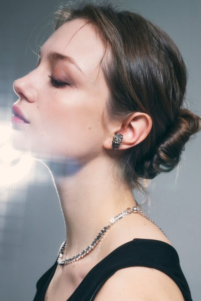 NO.316 [BLACK] GEOMETRY STAR EARCUFF