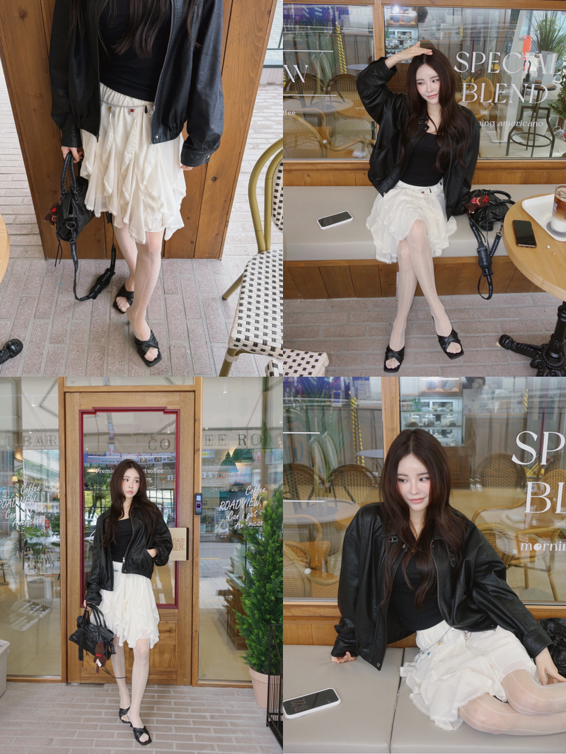 Lily Chiffon Lace Midi Skirt