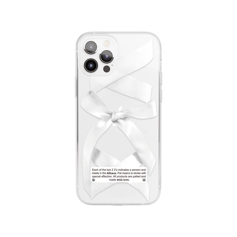 ballet ribbon case - white
