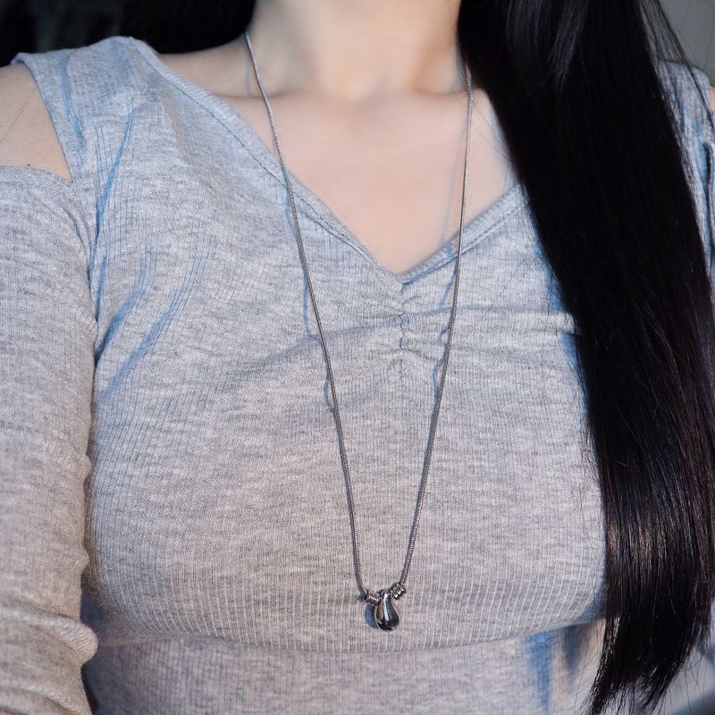 bold water drop necklace