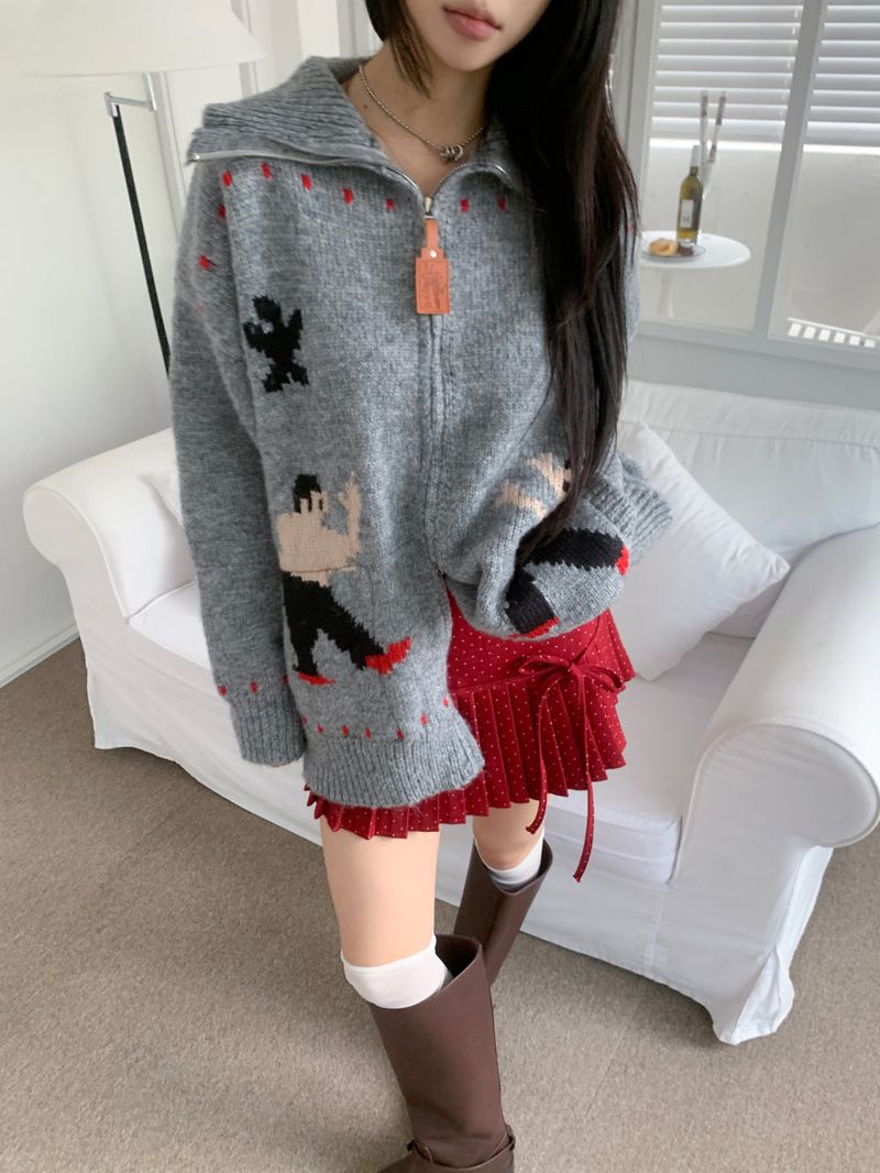 Melody Dot Pleated Mini Skirt (3 colors)