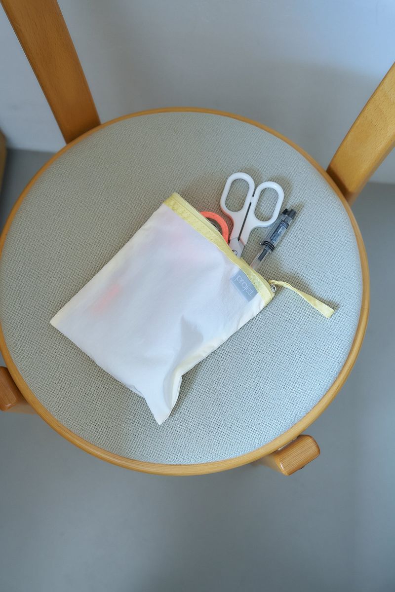 flat pouch (lemon white)
