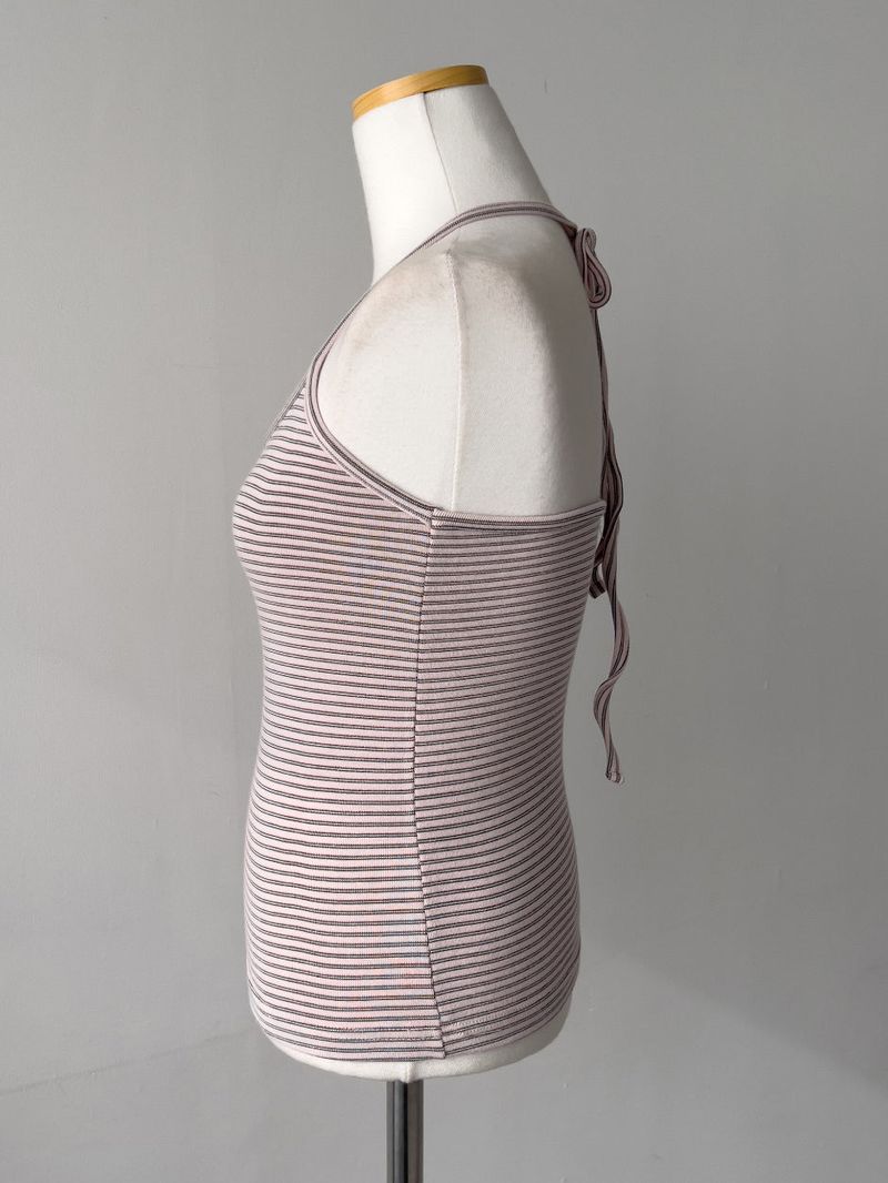 Lollipop Stripe Halter Neck Sleeveless