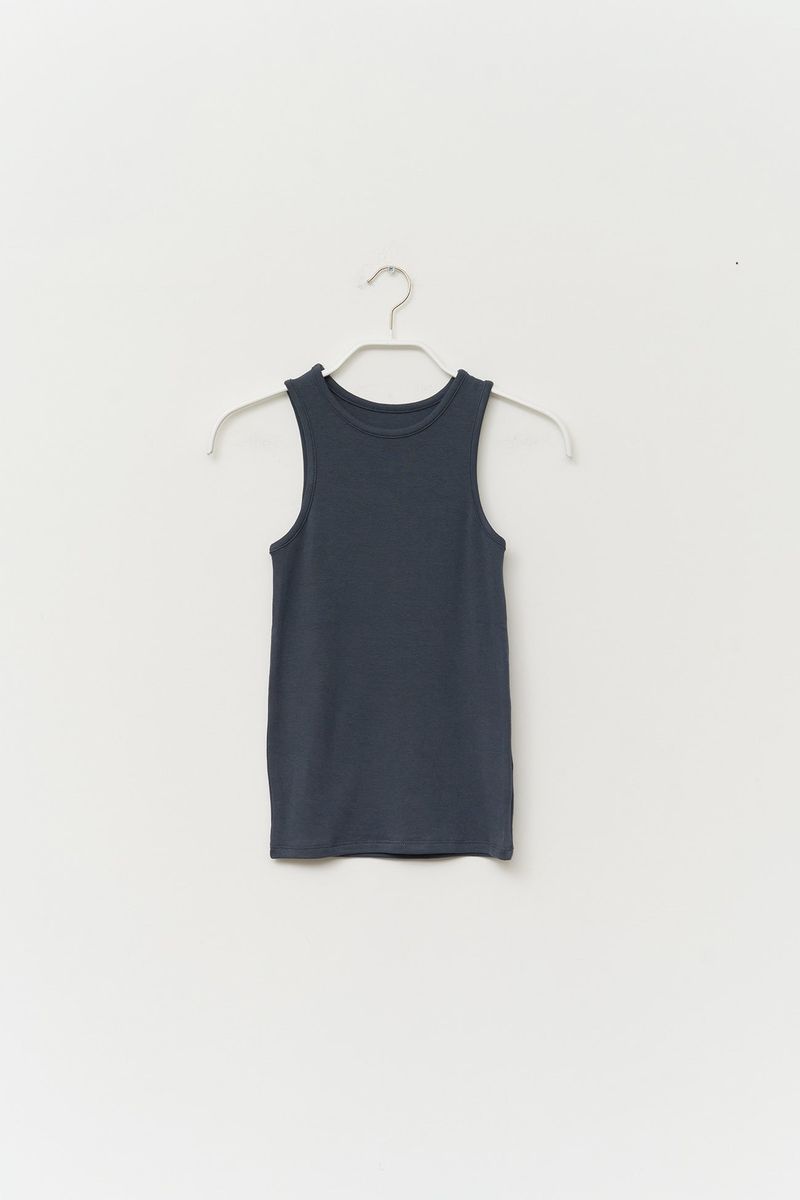 (W) Bean Ribbed Sleeveless