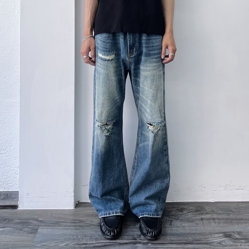 FADE MEET（フェードミート）の「Vintage Distressed Wide Jeans（Pants）」