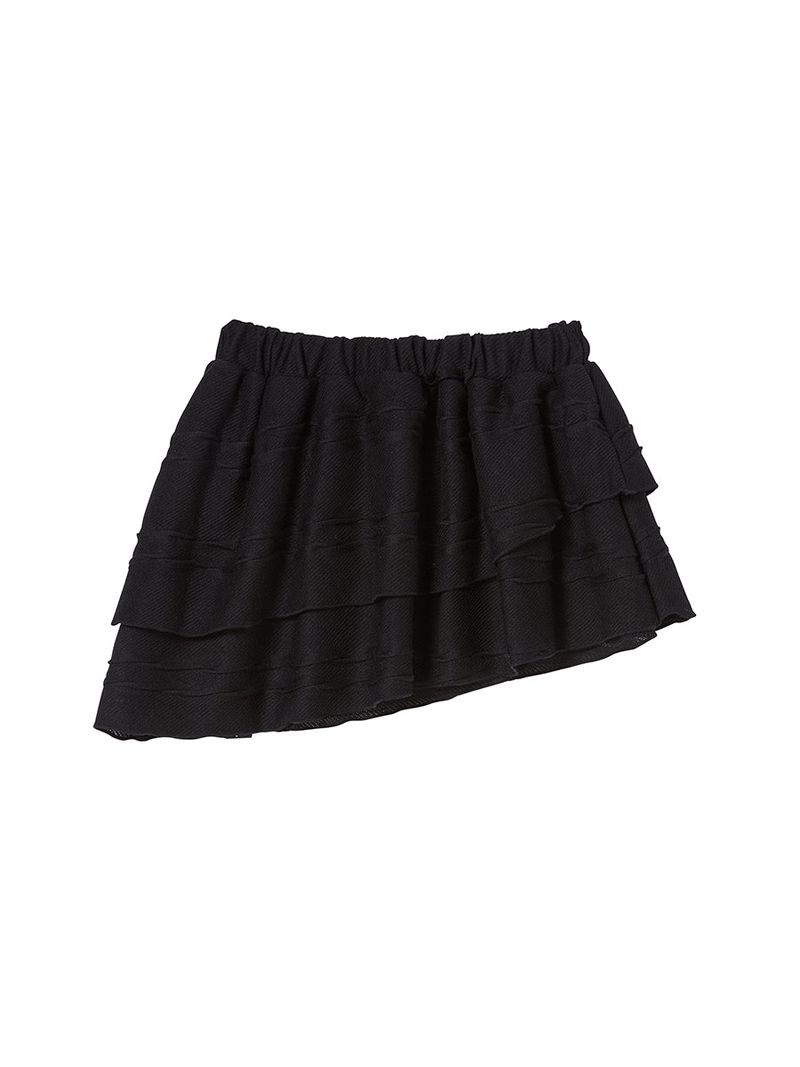 TWIST FRILL SKIRT BLACK