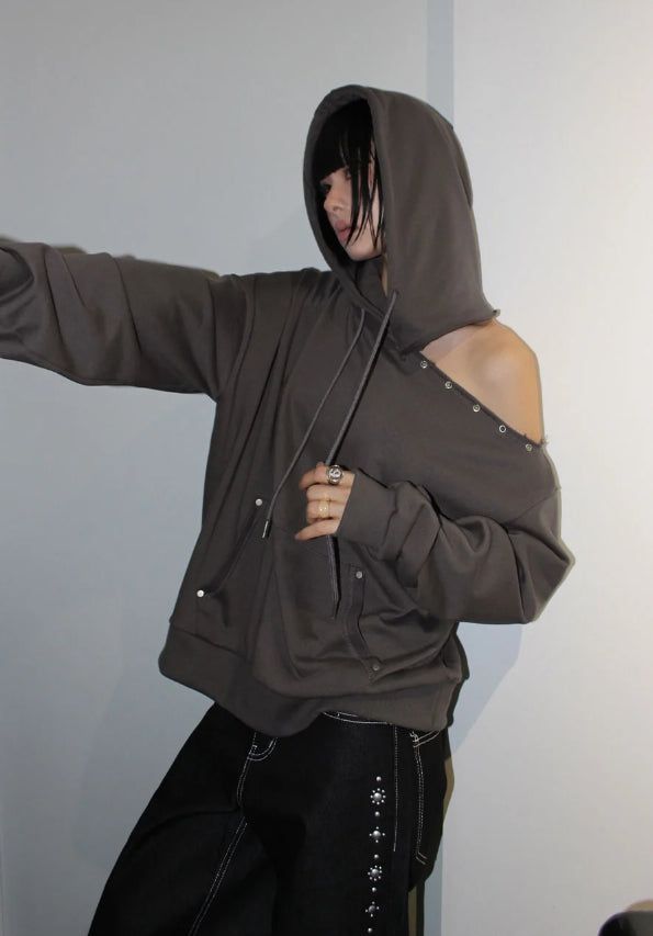 CUTTING EYELET HOODIE