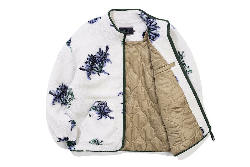 WILD FLOWER FLEECE JACKET_OATMEAL