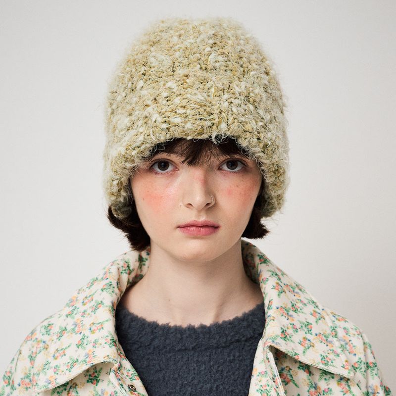 FUN FROM FUN(ファンフロムファン)の「POPCORN KNIT BEANIE, MOS GREEN(Hats)」