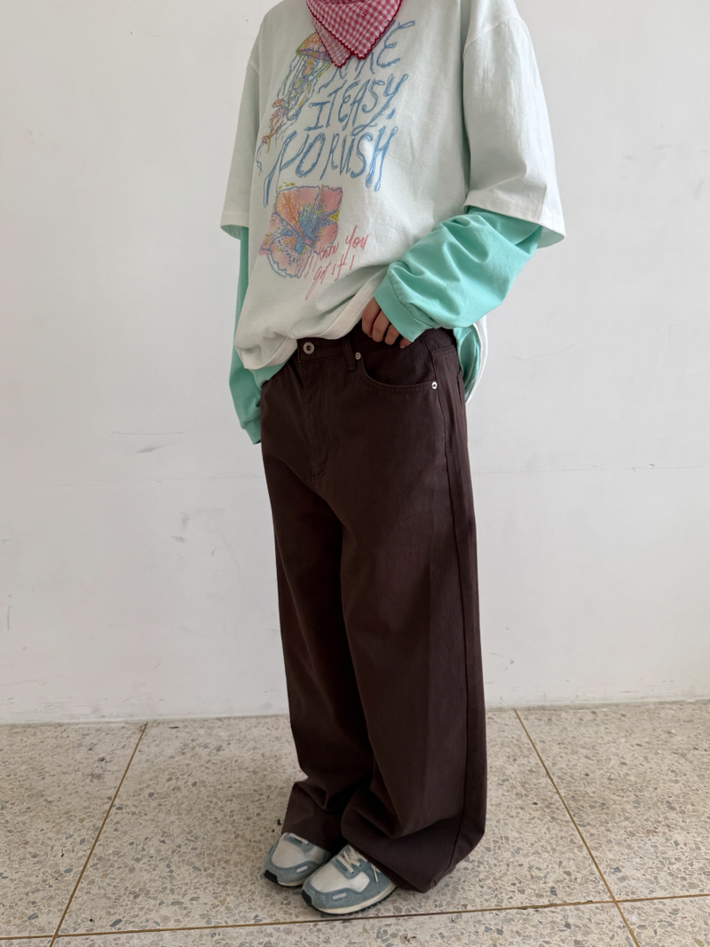 woody cotton wide pants