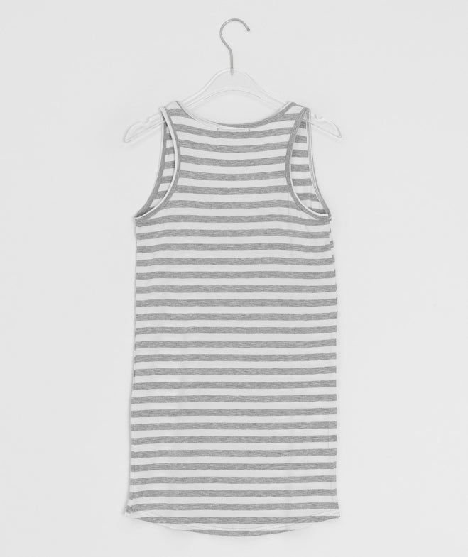 Casane Round Layered Stripe Long Sleeveless