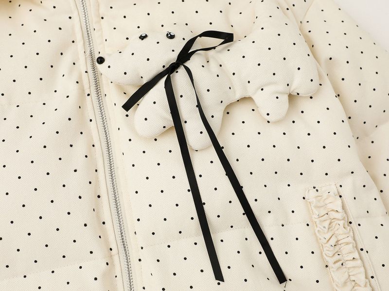 Ribbon Dot Padded Jacket 233507826