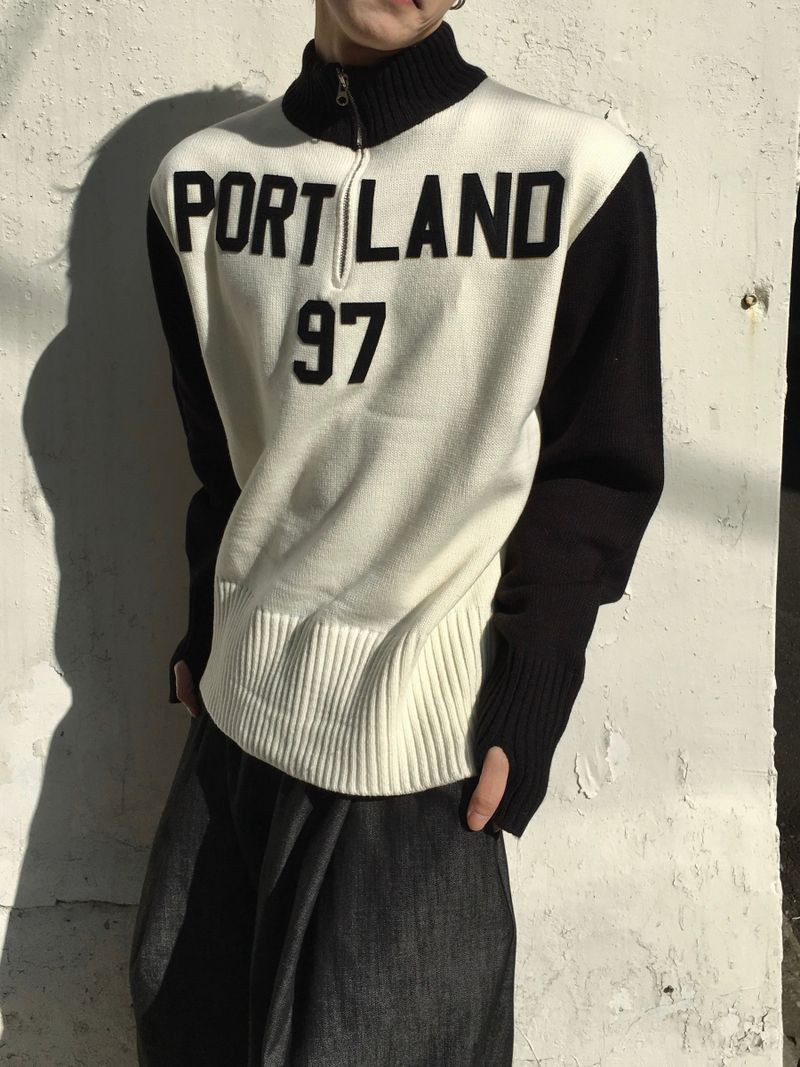 Portland 97 Color Block Knit Zip-Up 2C