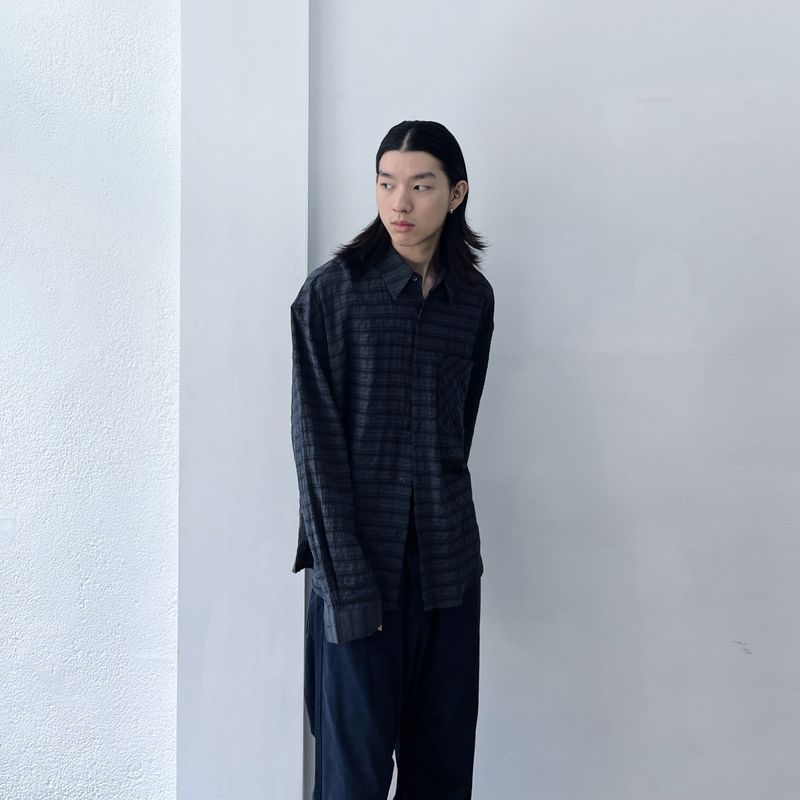 Dark Grid Texture Shirt
