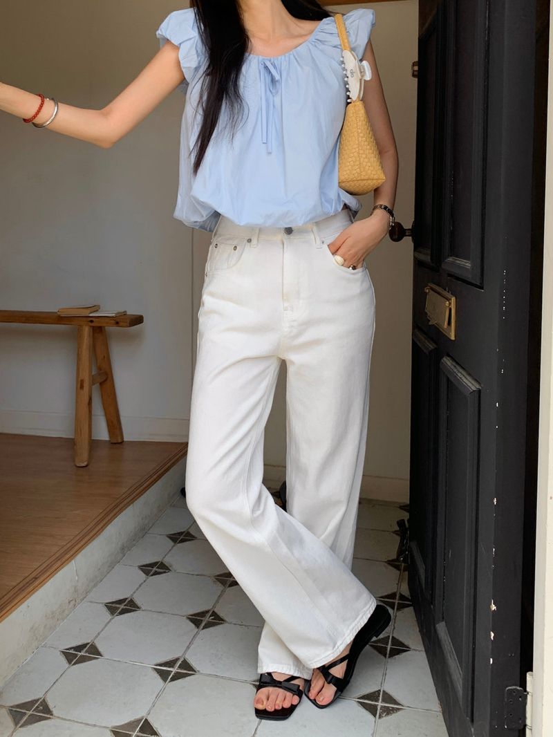 [MADE] Weare Ribbon Puff Blouse
