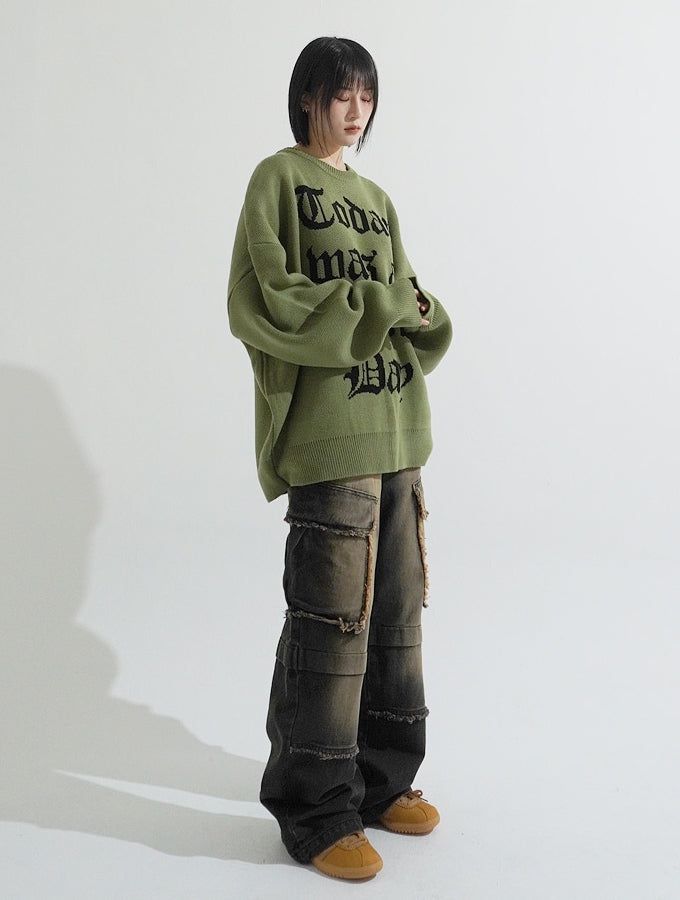 Franken cargo denim pants