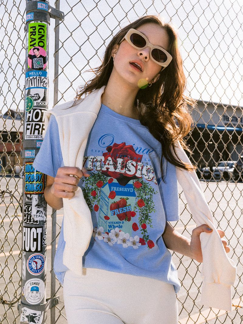 VITALSIGN(バイタルサイン)の「Rose Garden T-Shirt (Light Blue)(Tops)」