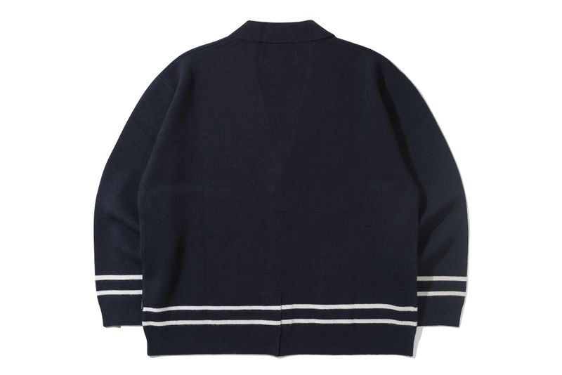 NOTCHED LAPEL KNIT BLAZER_NAVY