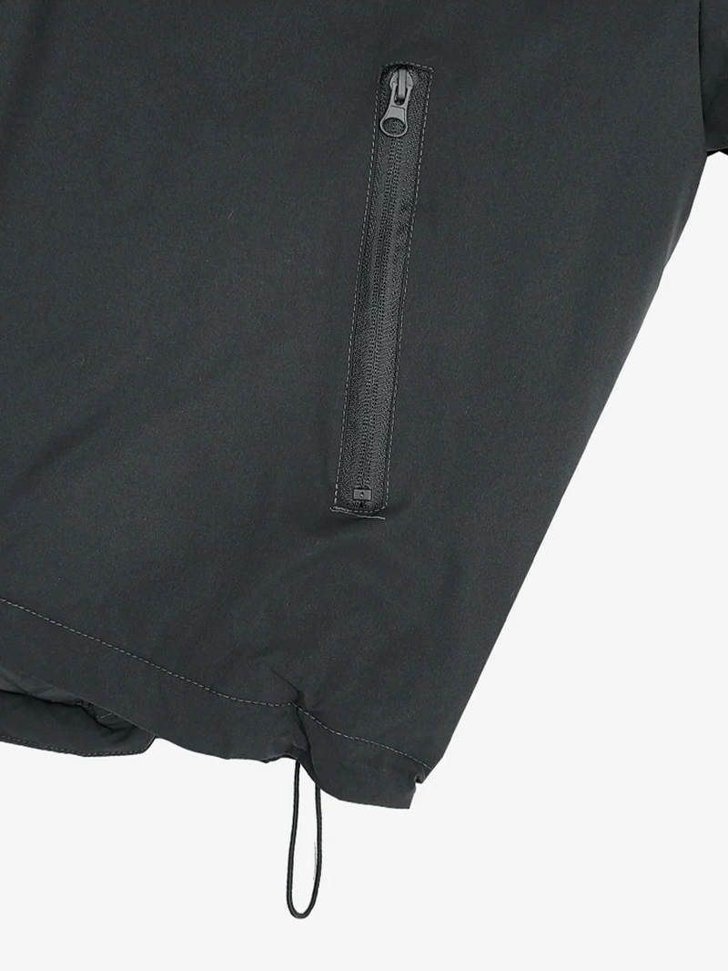 Cap hood boxy high neck padded jumper