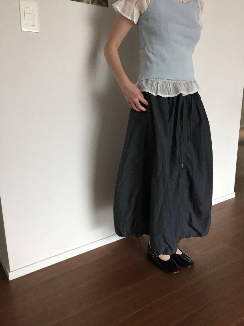 Vivi Balloon Long Skirt (3color)