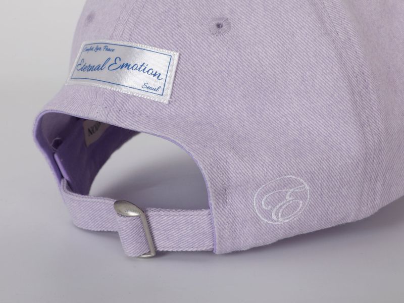 WHITE BOW EMBROIDERY CAP (PURPLE)