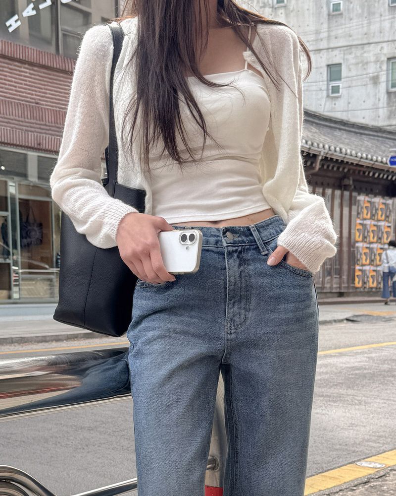 Neren see‑through cardigan