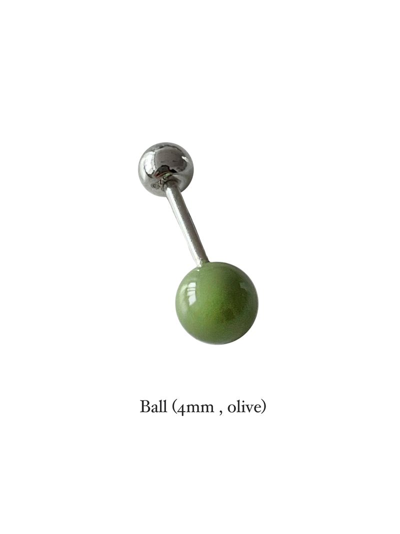 パステルドゥードゥルピアス（オリーブ）-チューリップ