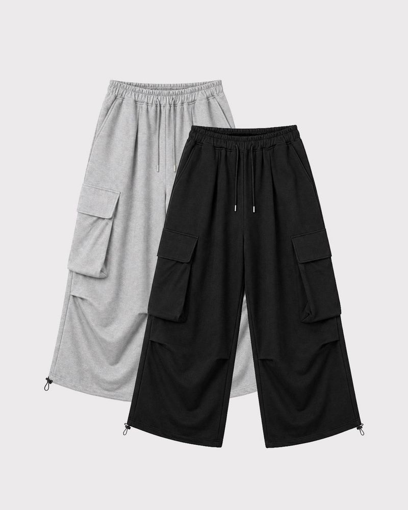 DP Big Pocket Side Pintuck String Wide Pants (2 colors)